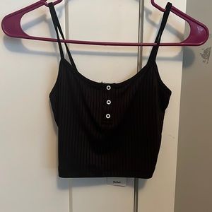 A black crop top
